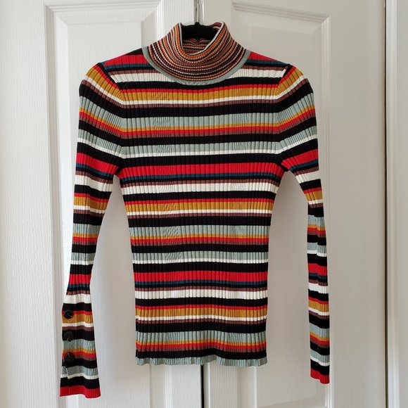 Anthropologie turtleneck size small stripped - Picture 1 of 9